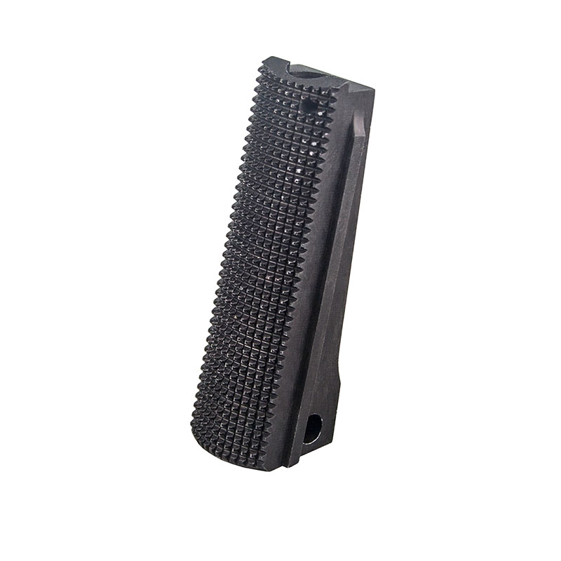 1911 Alloy Mainspring Housing - Government, Checkered, Black – Fusion Firearms