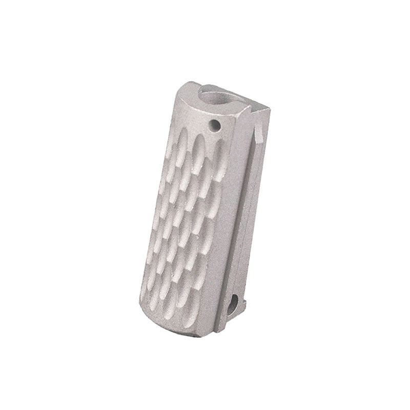 1911 Alloy Mainspring Housing - Officer, Chainlink, Silver – Fusion Firearms