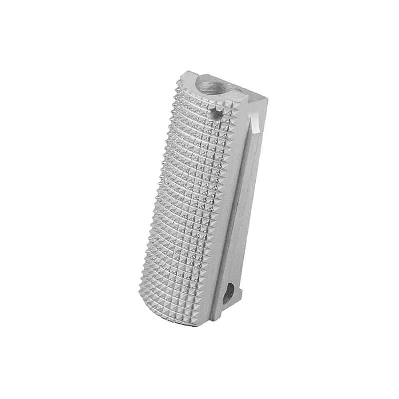 1911 Alloy Mainspring Housing - Officer, Checkered, Silver – Fusion Firearms