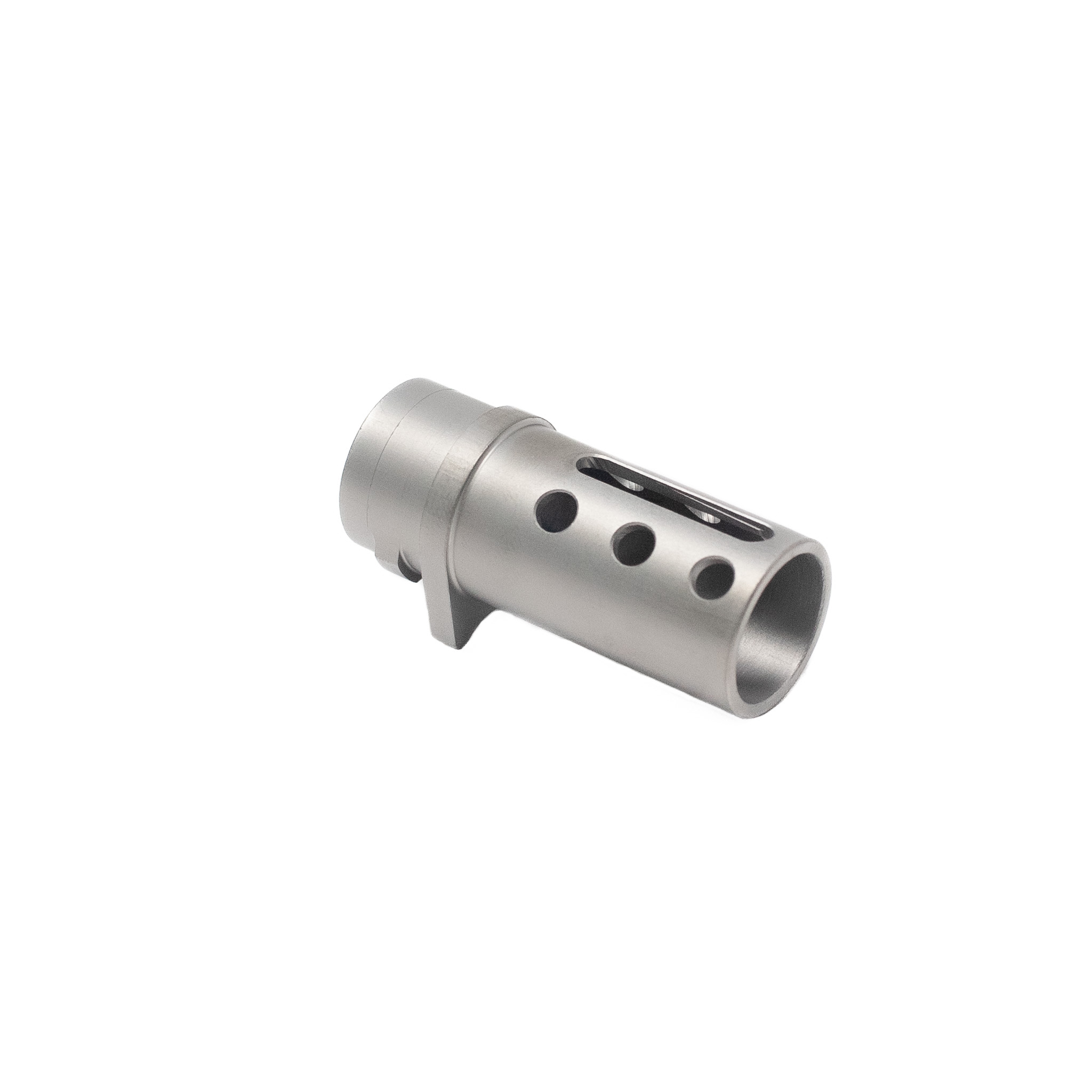 1911 COLT STYLE COM COMPENSATOR, "SLOT & DOT" BARREL BUSHING STYLE – CHROME DLC – Fusion Firearms
