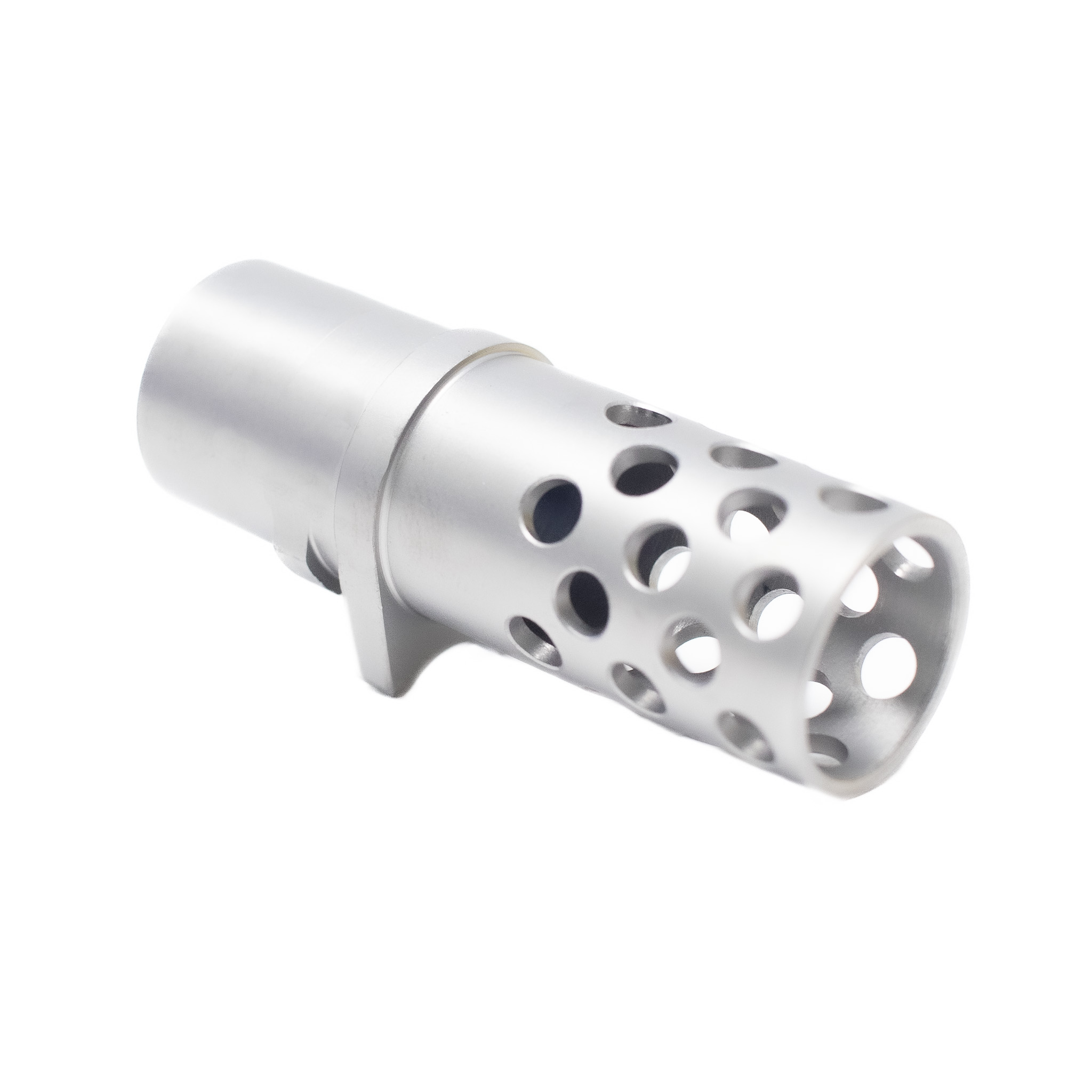 1911 COLT STYLE GOV COMPENSATOR, "FULL PORT" BARREL BUSHING STYLE – CHROME DLC – Fusion Firearms