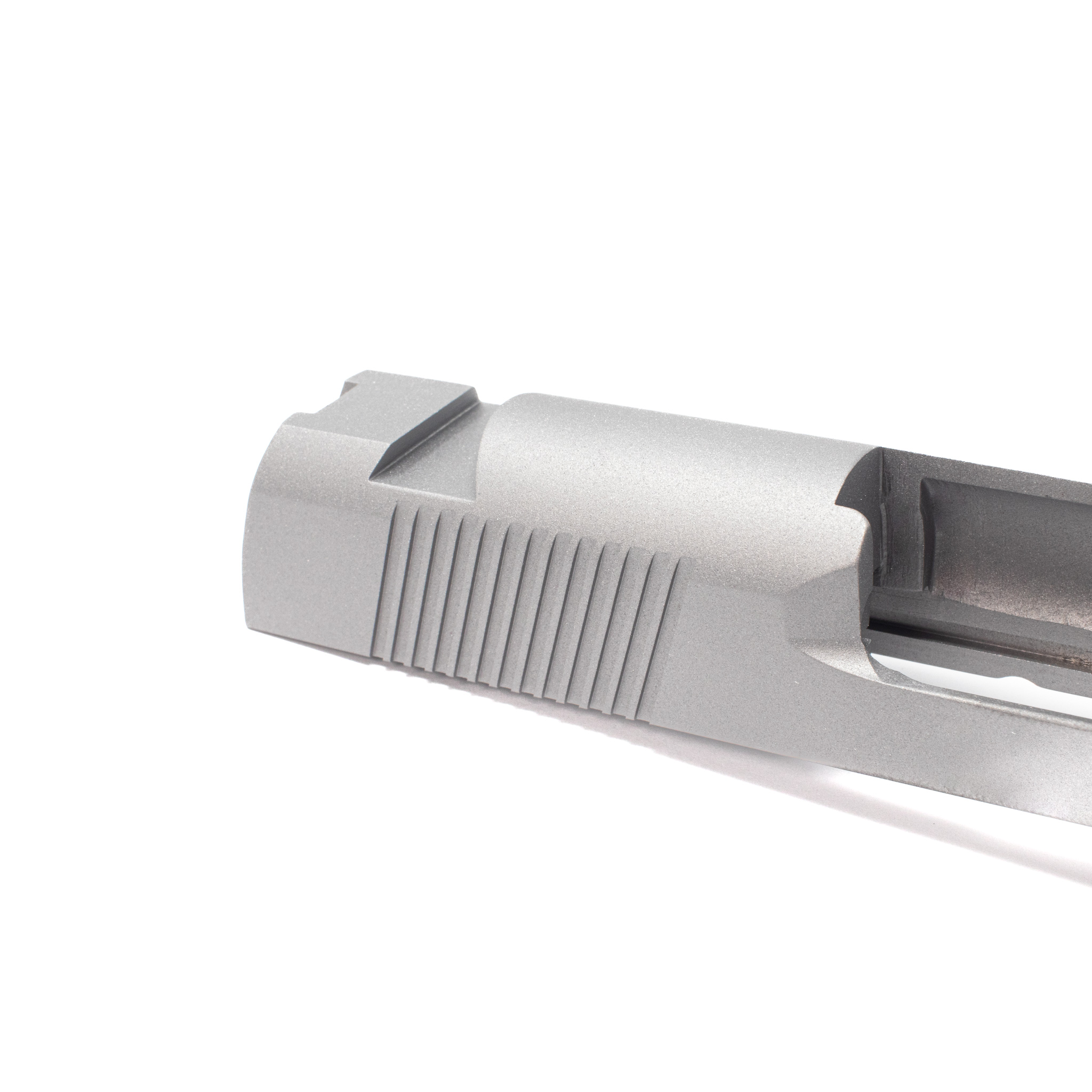 1911 Commander Slide - Thin Rear/ STD Sight Cuts/ Swept Cut (45 ACP & 9MM) – Fusion Firearms — image 2