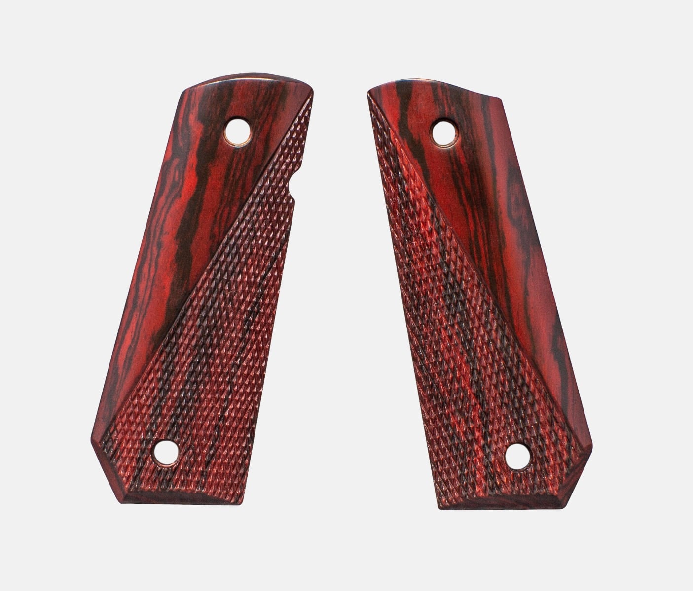 1911 Full Size Grips, Red Cocobolo, Ranger Cut, Carry Cut – Fusion Firearms