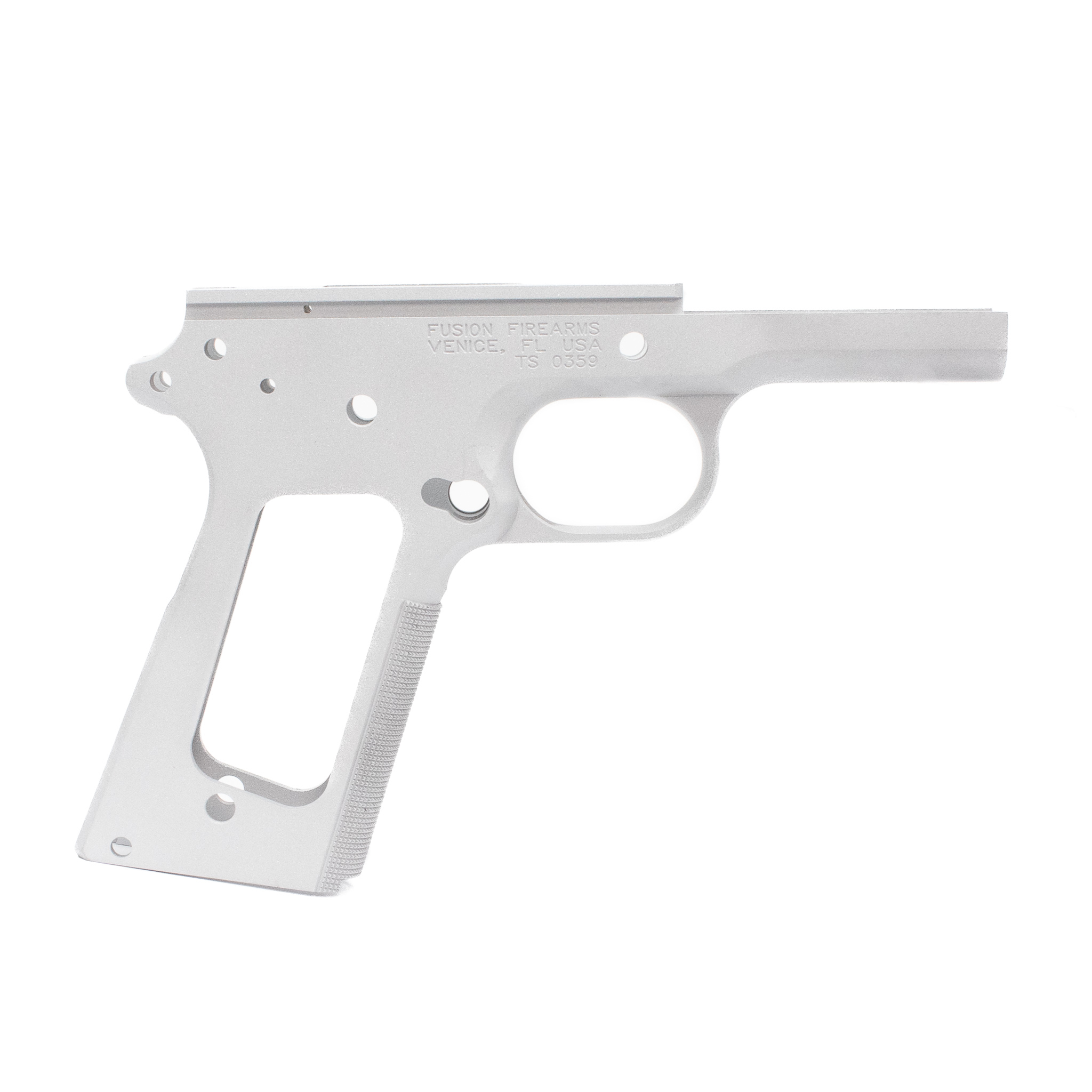 1911 Government Frame - Aluminum -Checkered Front Strap – Fusion Firearms