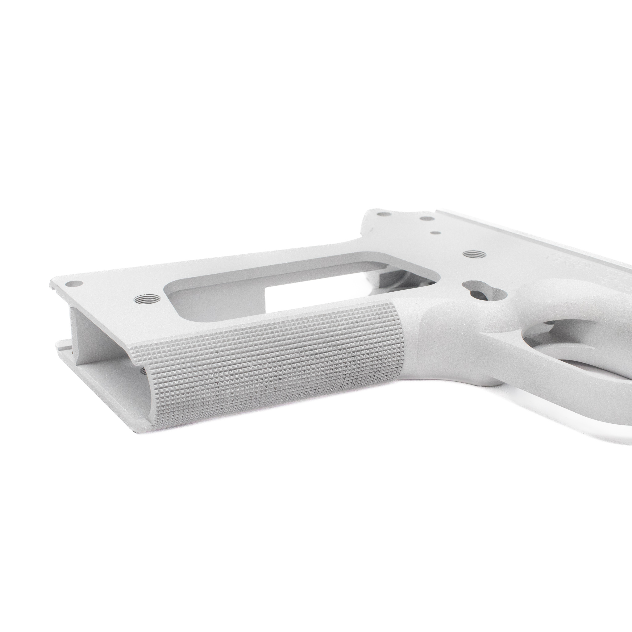 1911 Government Frame - Aluminum -Checkered Front Strap – Fusion Firearms — image 2