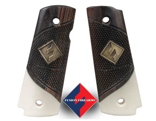 1911 Grips, Wood with Ivory and Fusion Logo, Magwell Cut