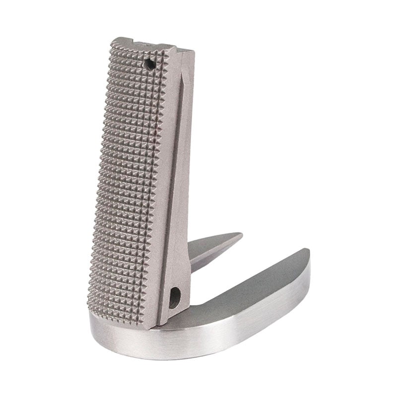 1911 Mainspring Housing + Mag-Well - Government, Checkered, Stainless Polished – Fusion Firearms