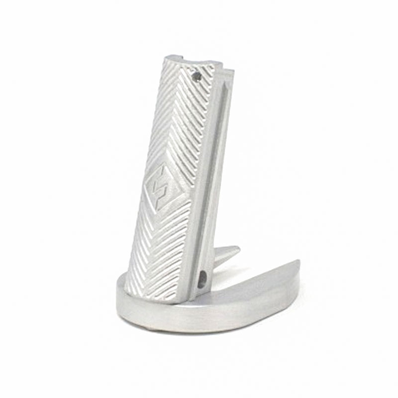 1911 Mainspring Housing + Mag-Well - Government, Fusion Chevron, Stainless