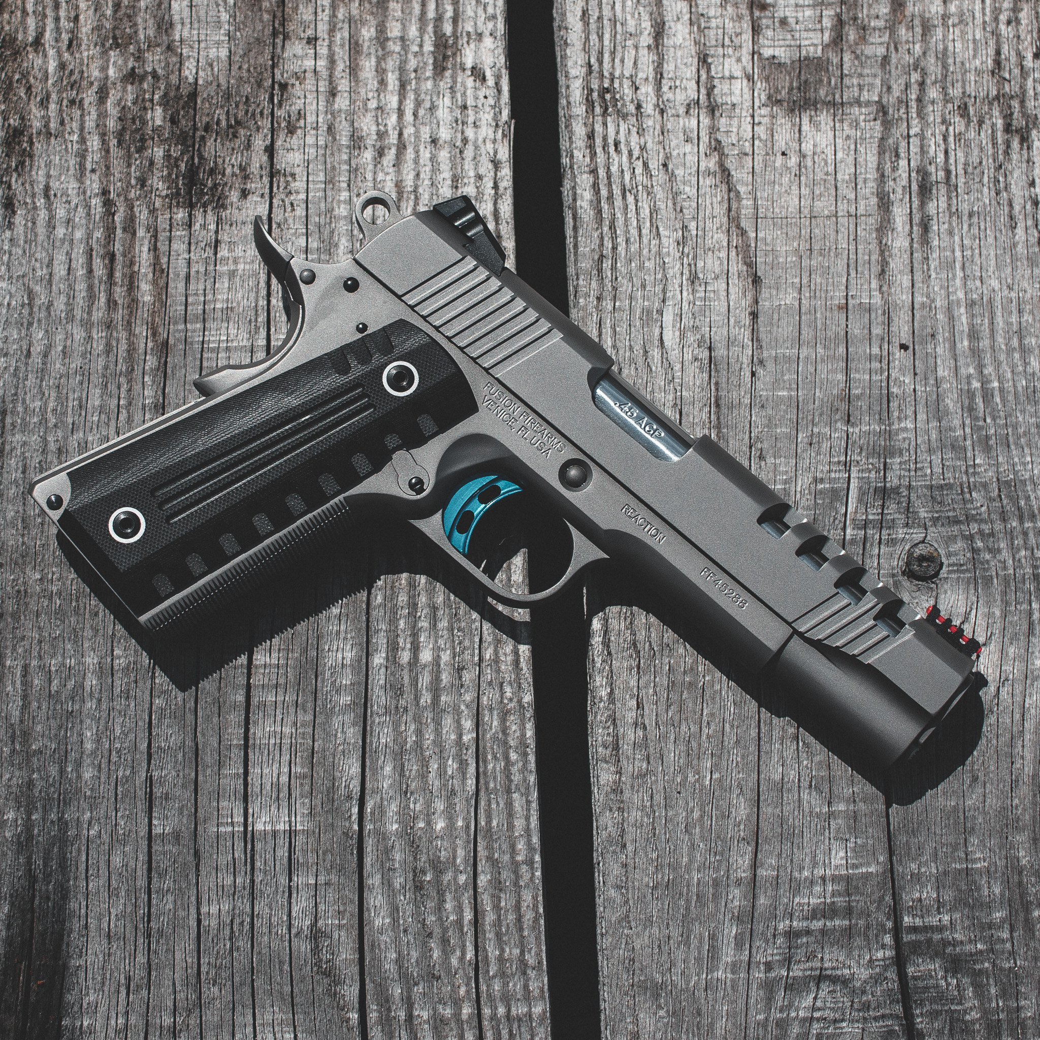 1911 Pistol - 45 ACP  Silver Skyfall  Reaction – Fusion Firearms — image 3