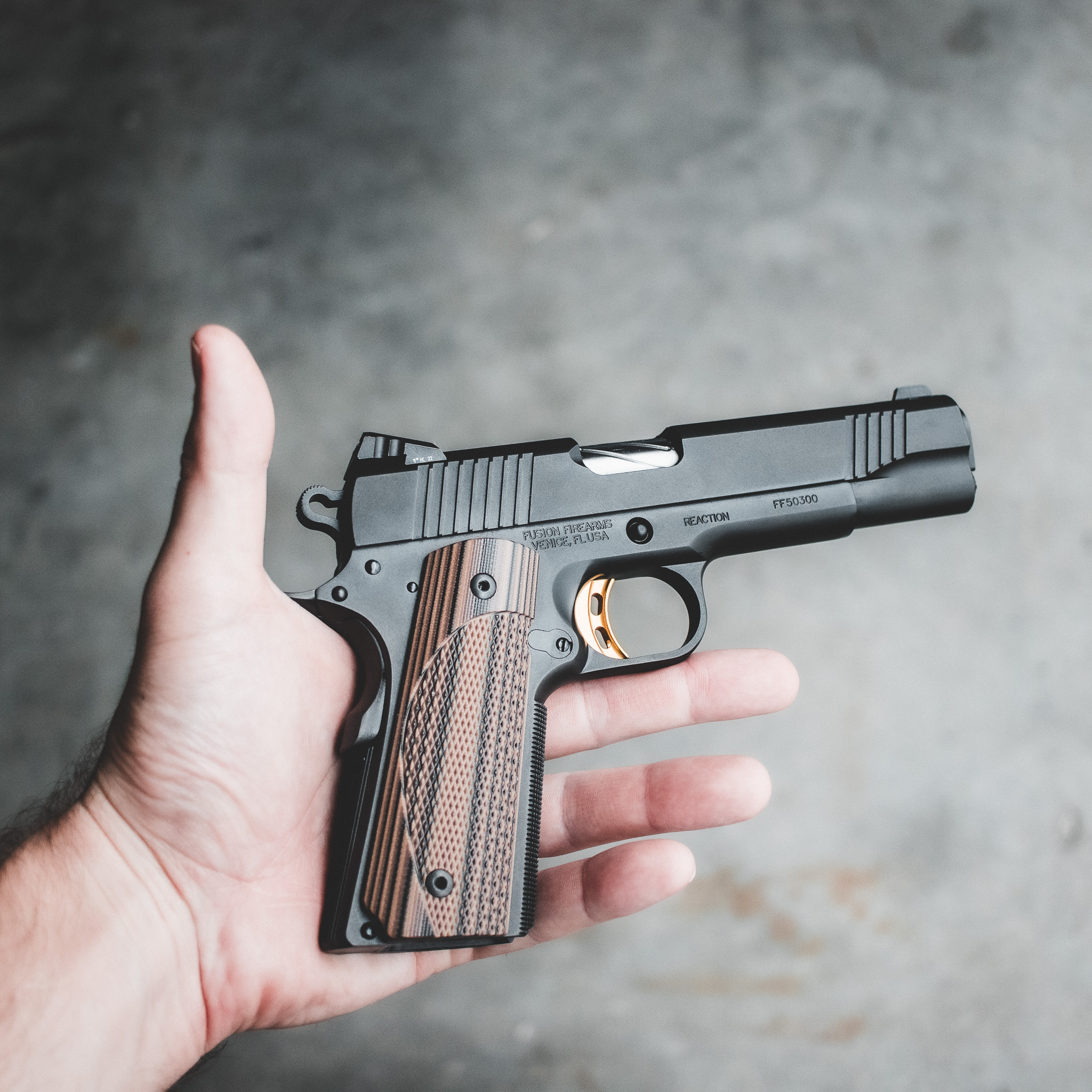 1911 PISTOL (5") - Duskfall Gold Reaction - 10MM – Fusion Firearms — image 2