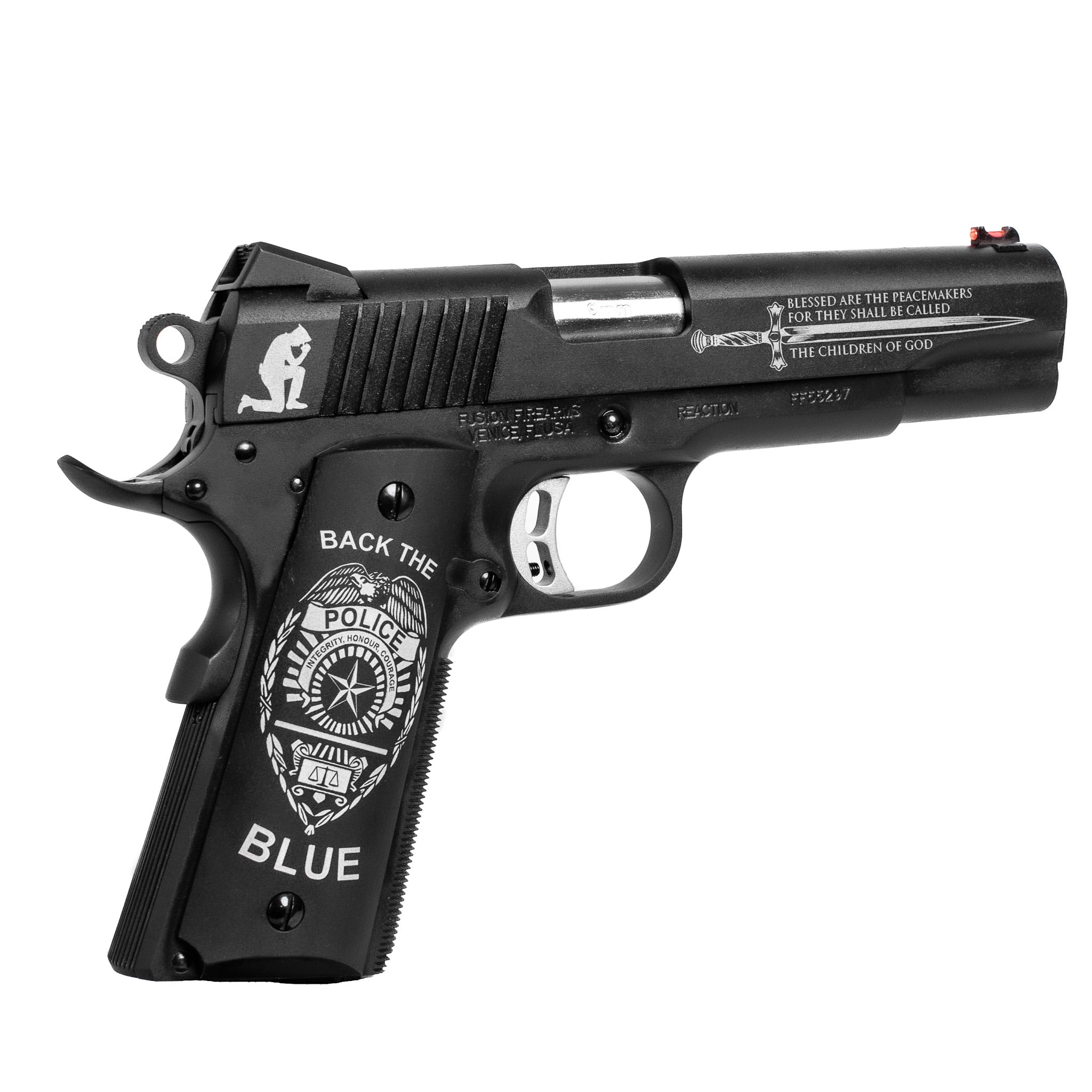 1911 Pistol - "Back The Blue" - Reaction – Fusion Firearms
