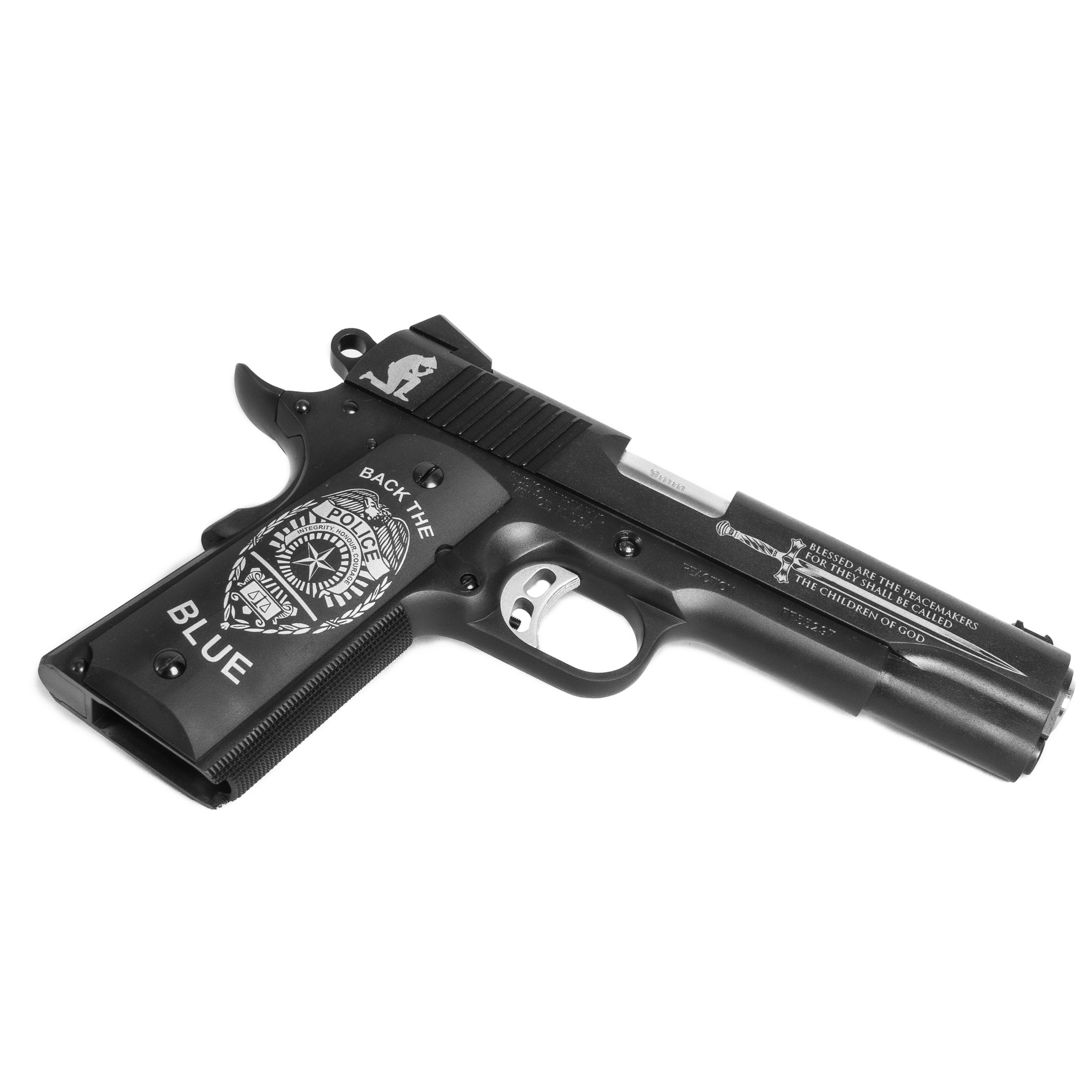 1911 Pistol - "Back The Blue" - Reaction – Fusion Firearms — image 3