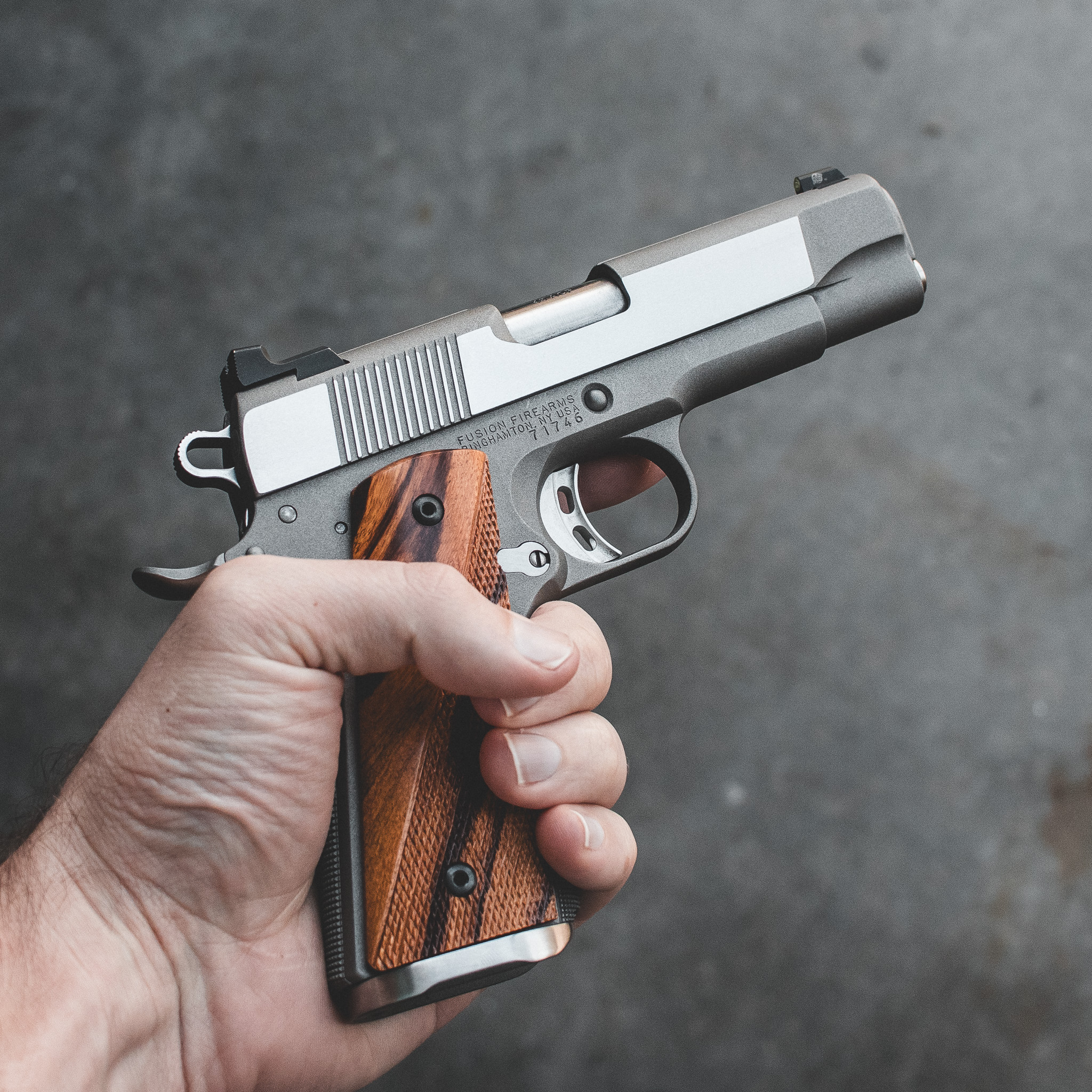 1911 Pistol - Custom Stainless Commander (Polished) - 45 ACP – Fusion Firearms — image 2