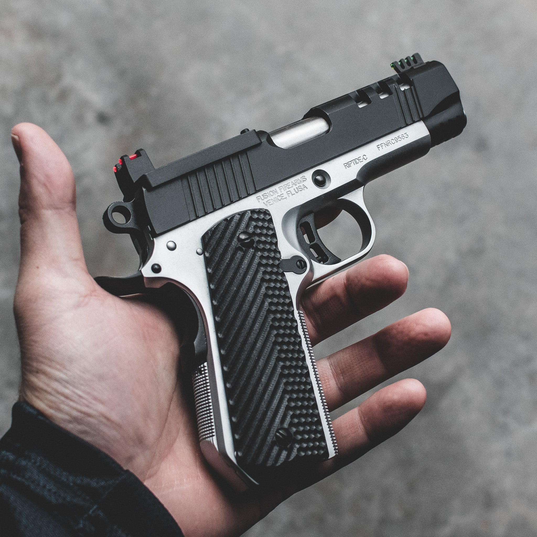 1911 Pistol - "Shadow Chrome" Carry Riptide-C 9MM – Fusion Firearms