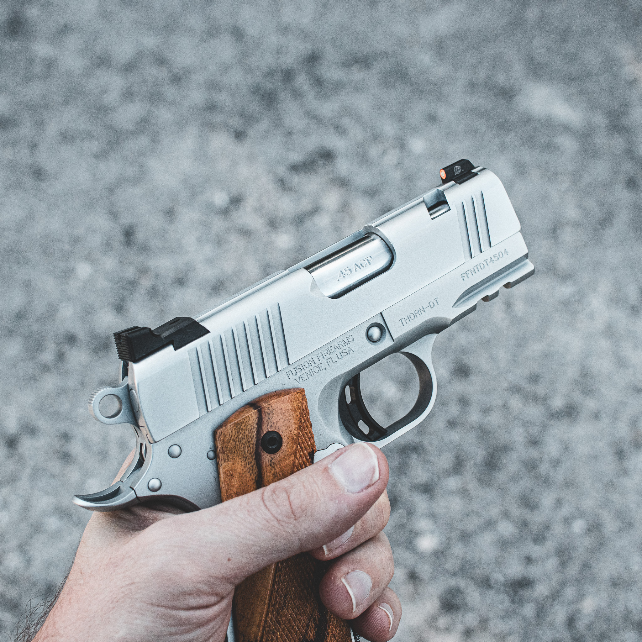1911 Pistol - "Sky Chrome" Thorn-DT - 45 ACP – Fusion Firearms — image 4