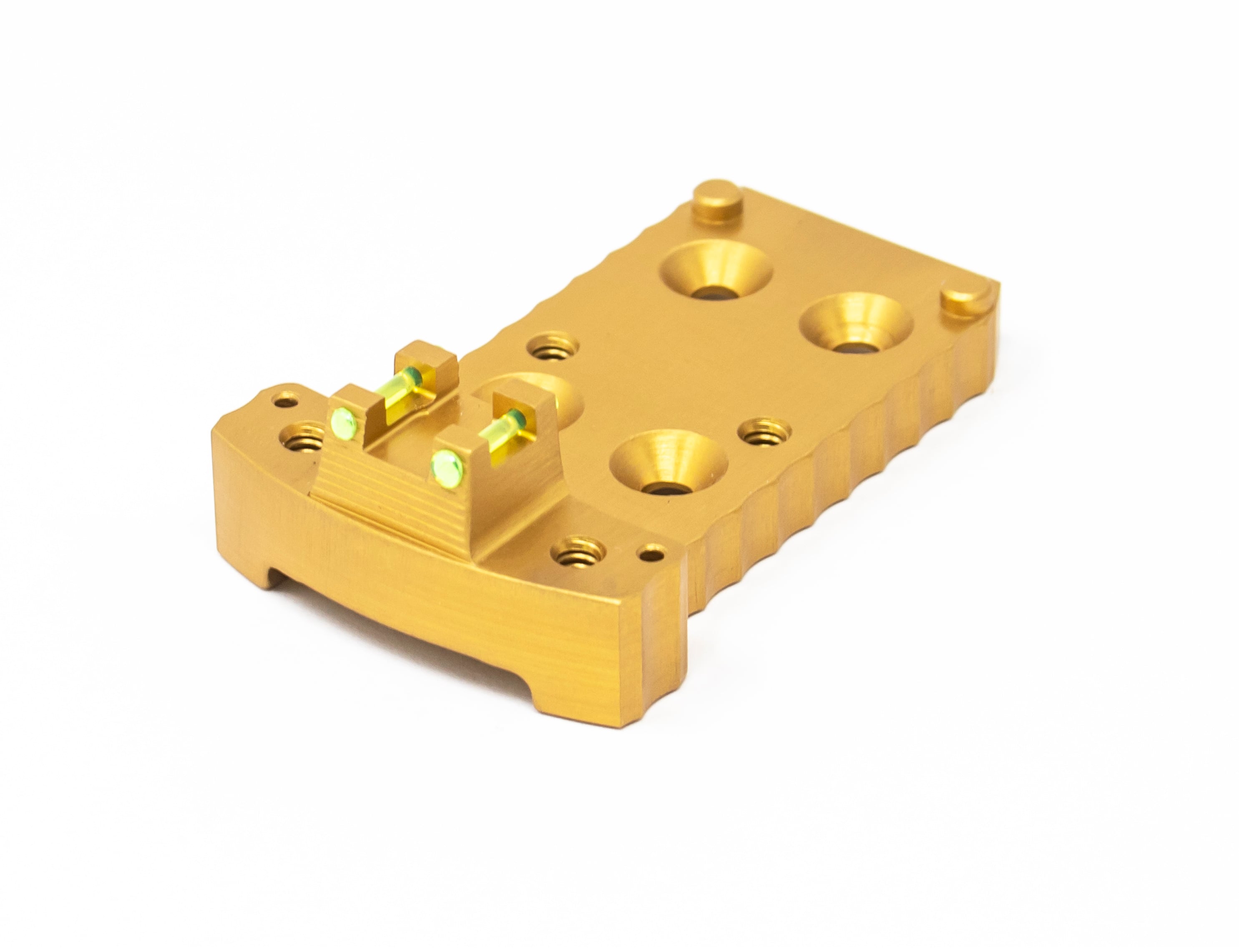 1911 RMR Base Plate (Trijicon Style) -Light-Weight Aluminum -Gold, Fiber Optic – Fusion Firearms