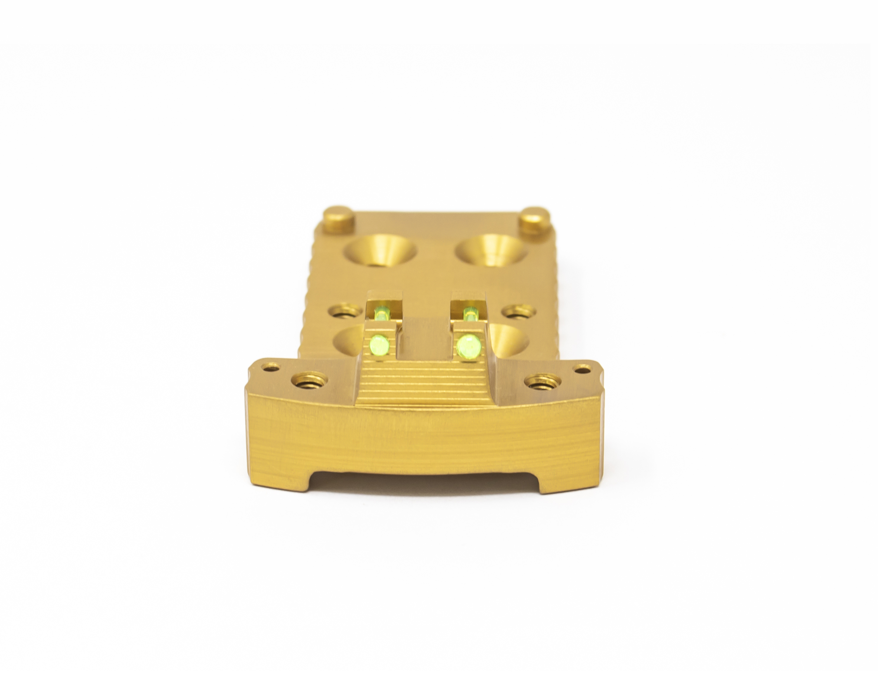 1911 RMR Base Plate (Trijicon Style) -Light-Weight Aluminum -Gold, Fiber Optic – Fusion Firearms — image 2