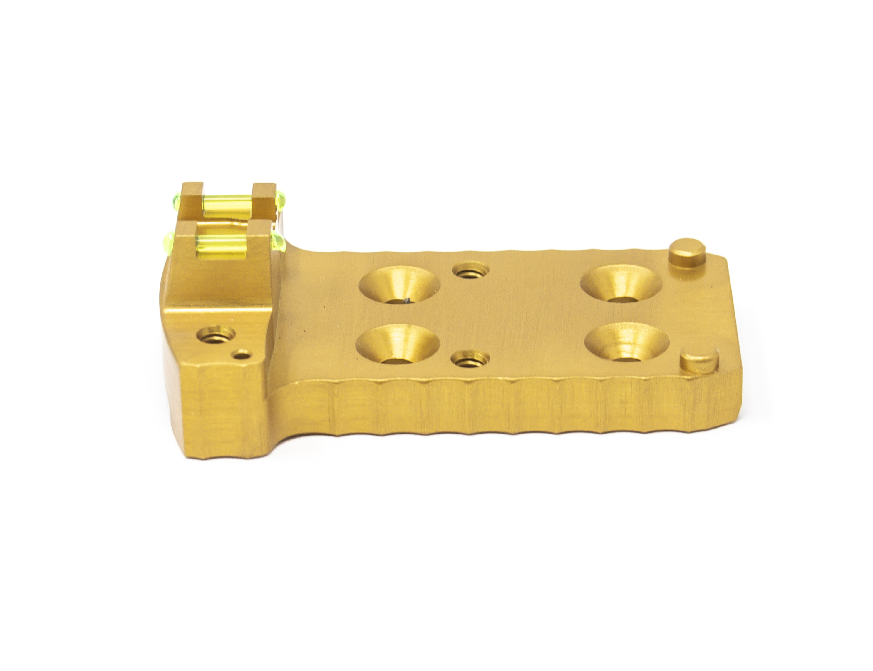 1911 RMR Base Plate (Trijicon Style) -Light-Weight Aluminum -Gold, Fiber Optic – Fusion Firearms — image 3