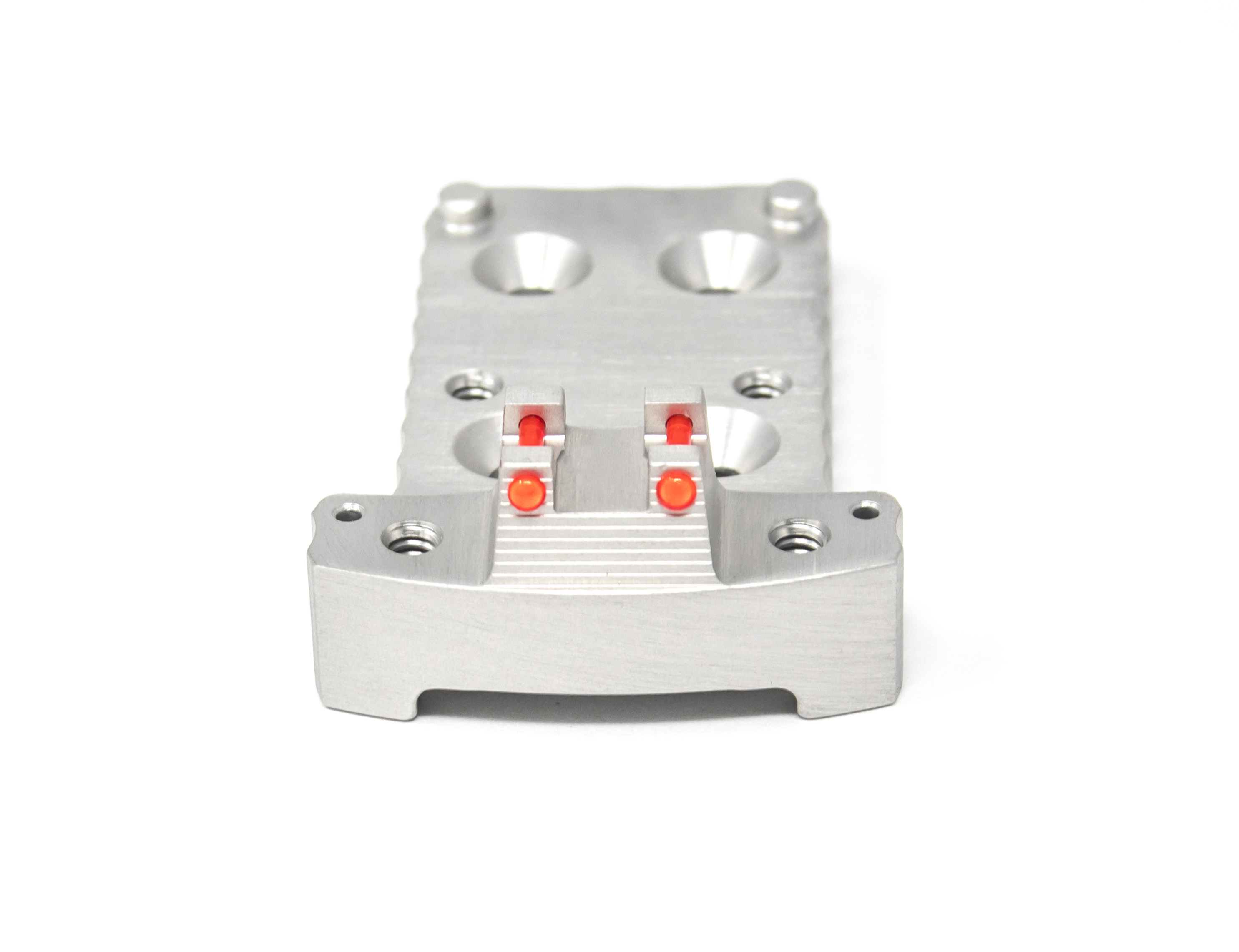 1911 RMR Base Plate (Trijicon Style) -Light-Weight Aluminum -Silver, Fiber Optic – Fusion Firearms — image 2