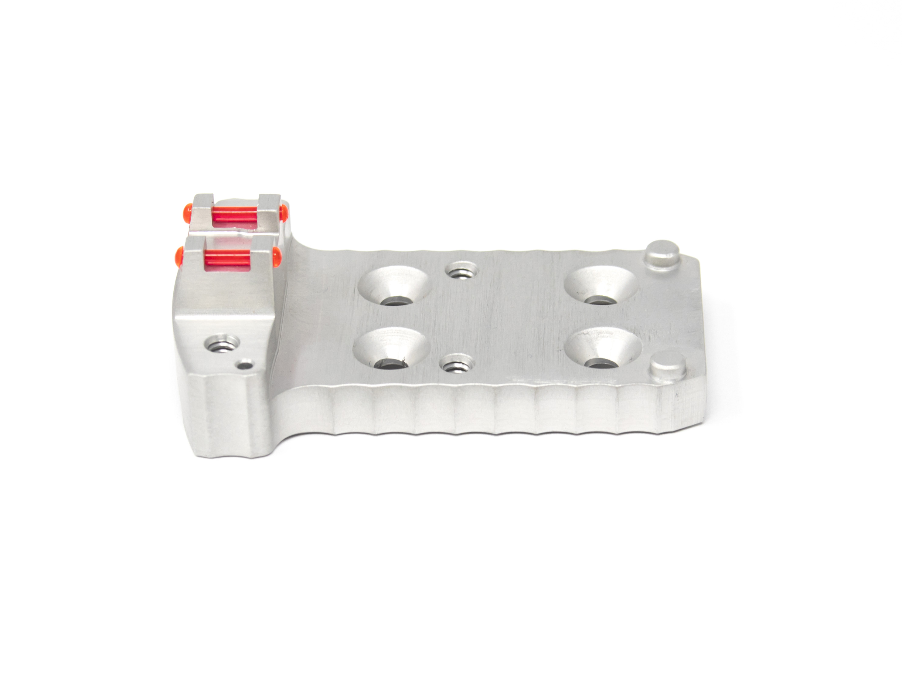 1911 RMR Base Plate (Trijicon Style) -Light-Weight Aluminum -Silver, Fiber Optic – Fusion Firearms — image 3