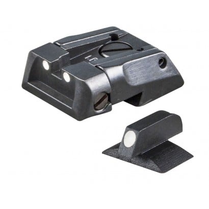 1911 Standard Dovetail - White Dot Adjustable Sight Set Contour Front Sight – Fusion Firearms