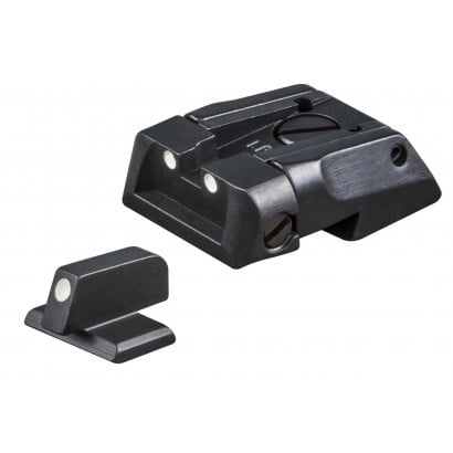 1911 Standard Dovetail - White Dot Adjustable Sight Set Flat Front Sight – Fusion Firearms