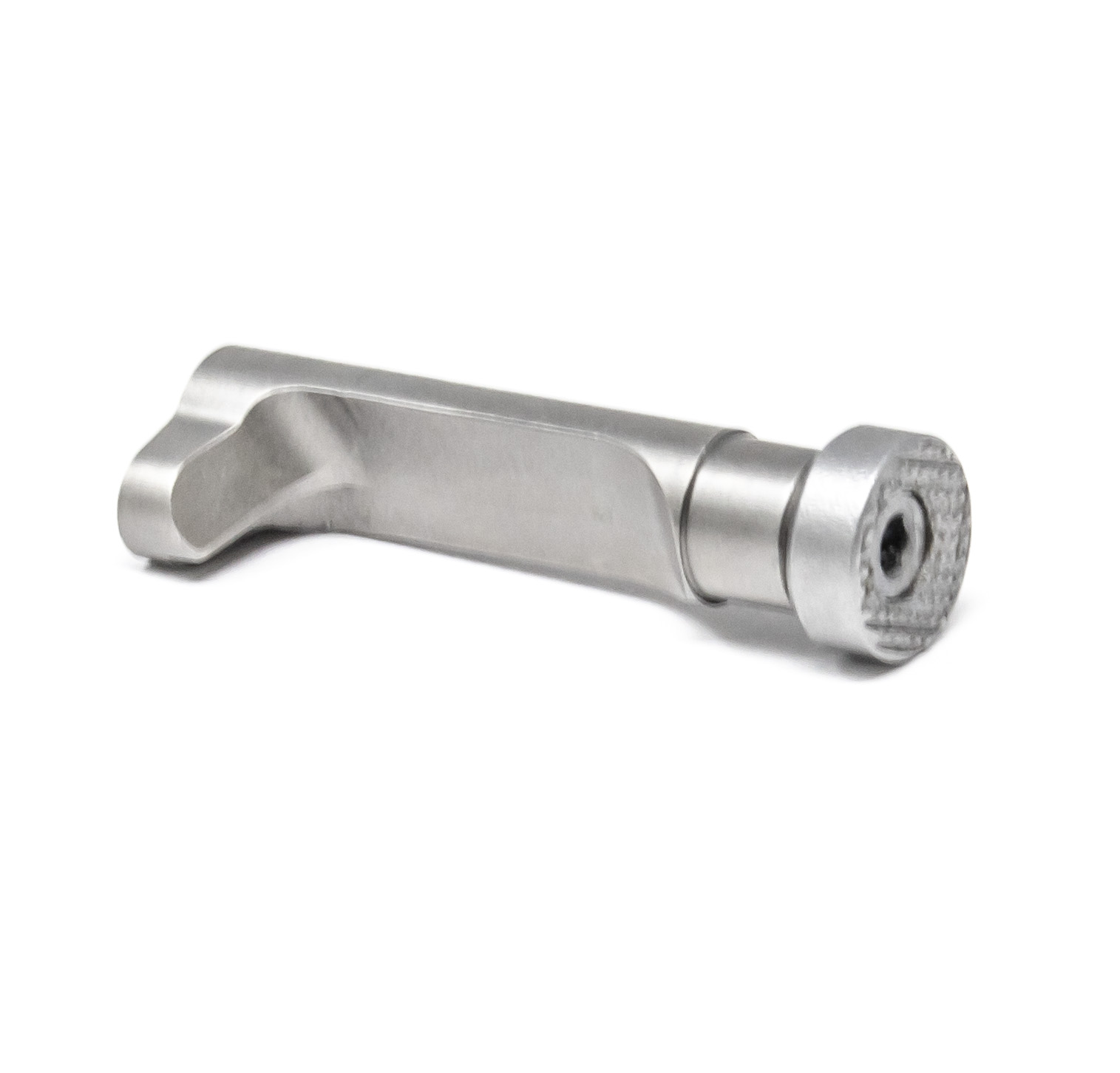 1911 Double Stack Magazine Catch - Extended, Stainless, Over-Sized Button – Fusion Firearms — image 2