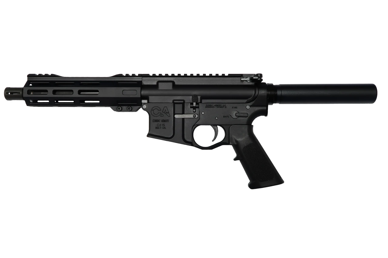 Combat Armory AR15 Pistol M-LOK 5.56x45mm NATO 7.5" 30+1 Hard Coat Anodized Buffer Tube Stock