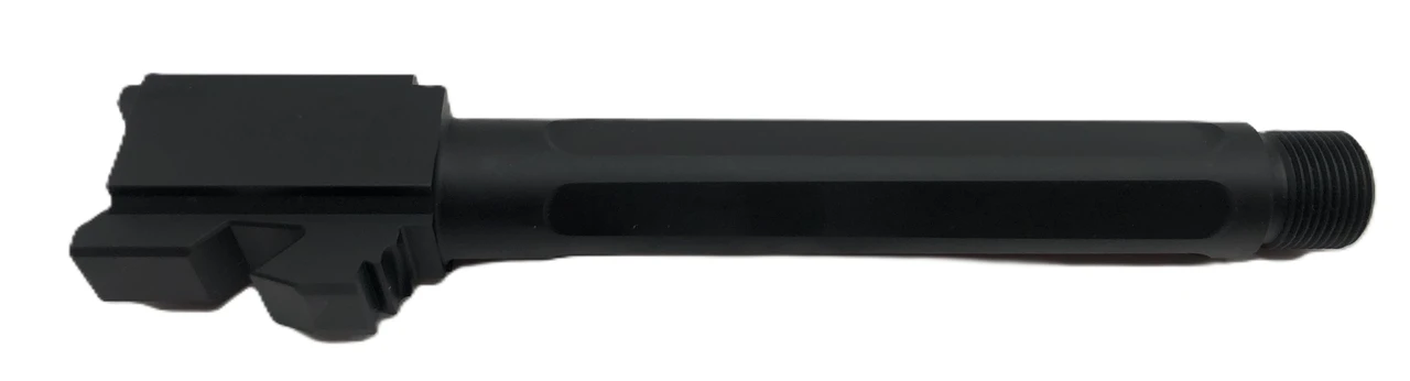 Combat Armory Barrel Fits Glock 17 9mm Match 5 Sided Flat Fluted Threaded Barrel in Black