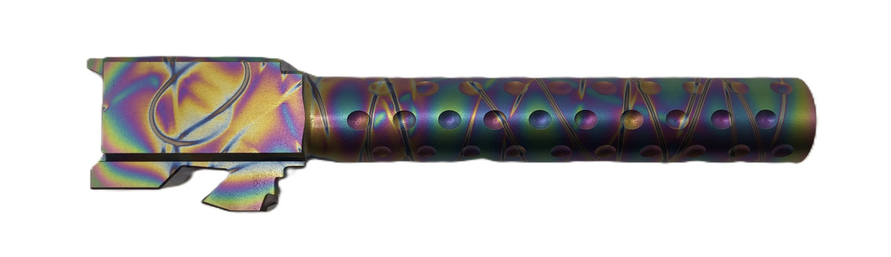 Combat Armory Barrel Fits Glock 17 9mm Match Golf Ball Dimpled Barrel in Python