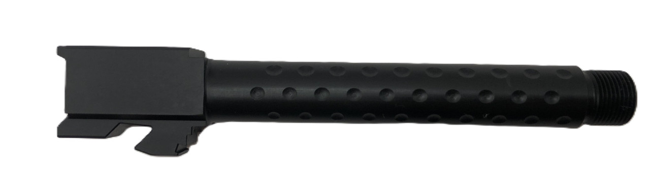 Combat Armory Barrel Fits Glock 17 9mm Match Golf Ball Dimpled Threaded Barrel in Black
