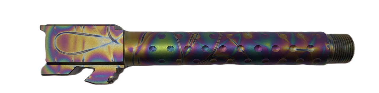 Combat Armory Barrel Fits Glock 17 9mm Match Golf Ball Dimpled Threaded Barrel in Python
