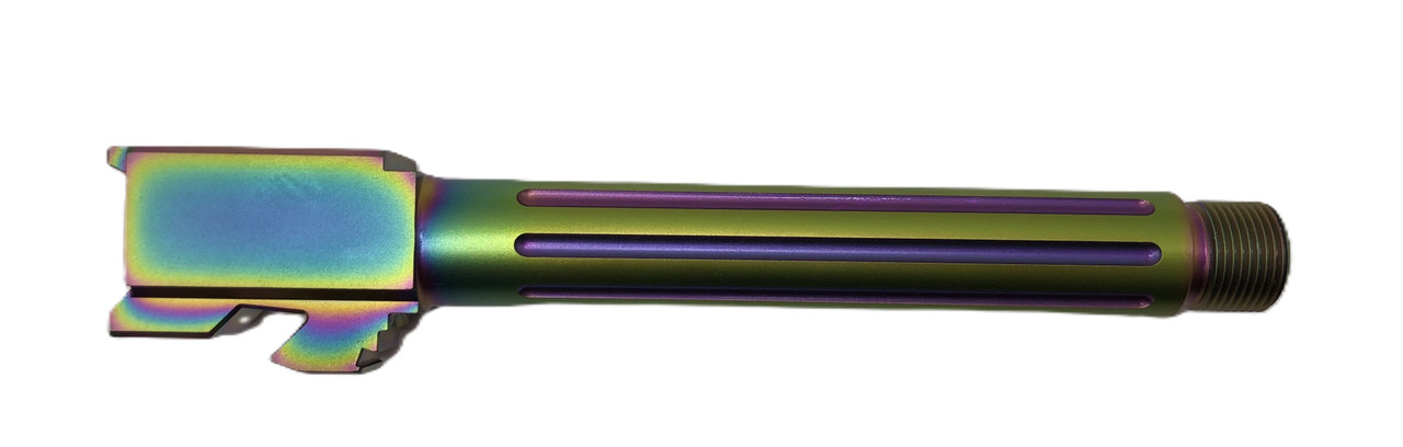 Combat Armory Barrel Fits Glock 17 9mm Match Straight Fluted Barrel Threaded in Radio Active