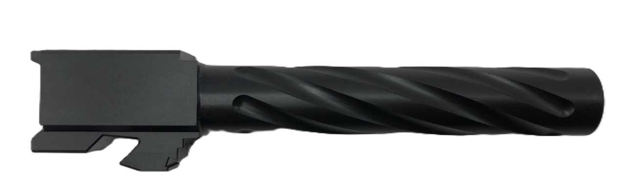 Combat Armory Barrel Fits Glock 17 9mm Match Thick Spiral Fluted Barrel in Black