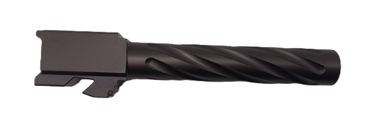 Combat Armory Barrel Fits Glock 17 9mm Match Thick Spiral Fluted Barrel in Plum