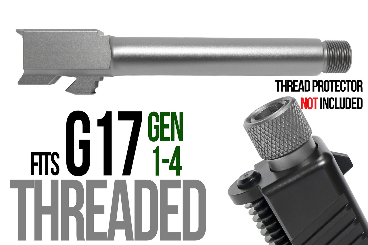 Combat Armory barrel Fits Glock 17 New  9mm Match Grade Barrel threaded in Flat Gray