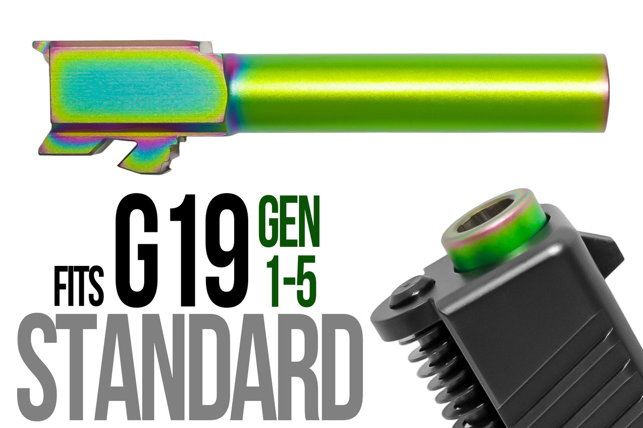 Combat Armory barrel Fits Glock 19 9mm Barrel in Radio Active