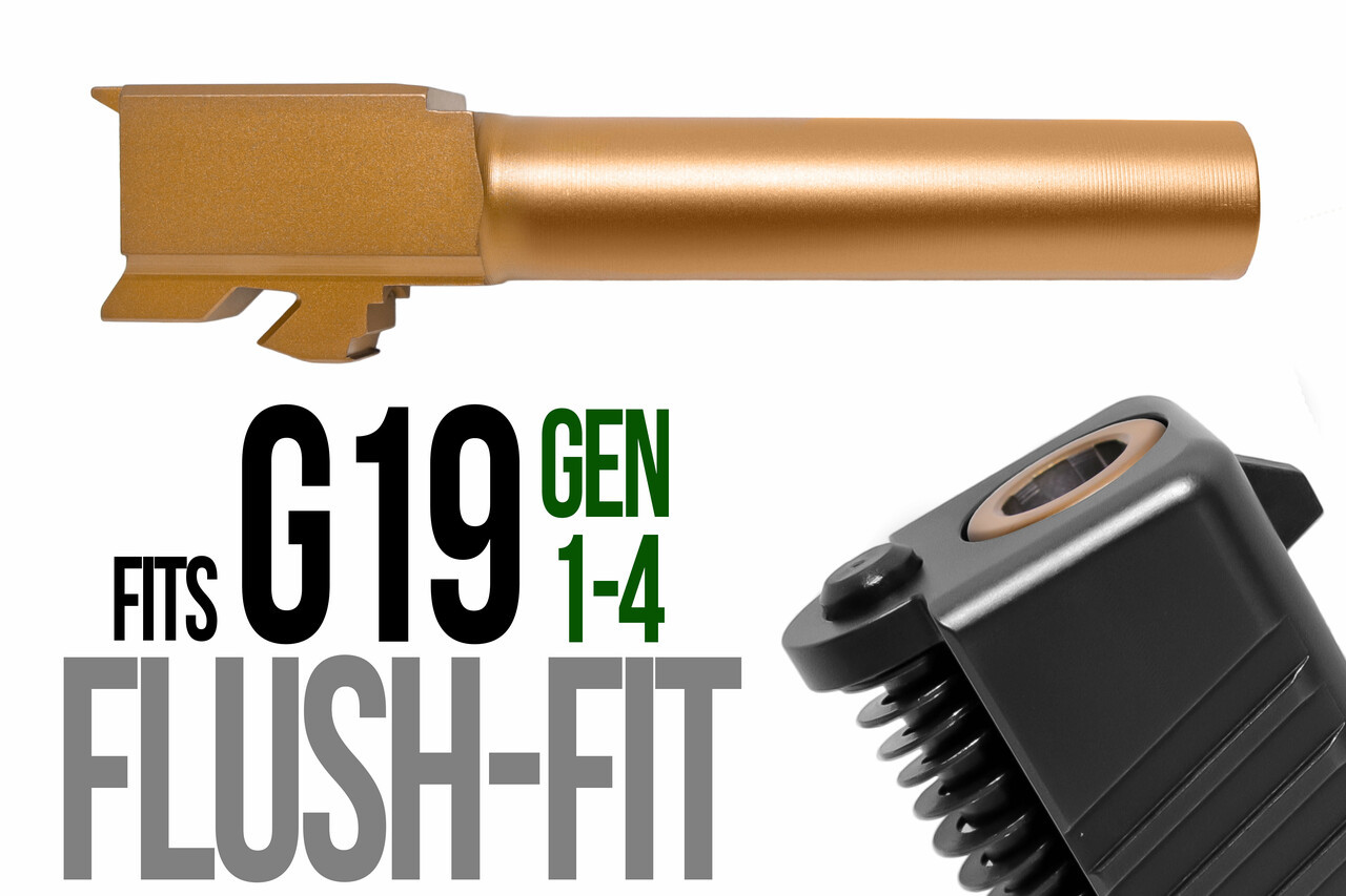 Combat Armory barrel Fits Glock 19 9mm Flush Fit Barrel in Copper