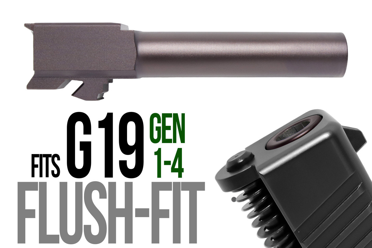 Combat Armory barrel Fits Glock 19 9mm Flush Fit Barrel in Plum