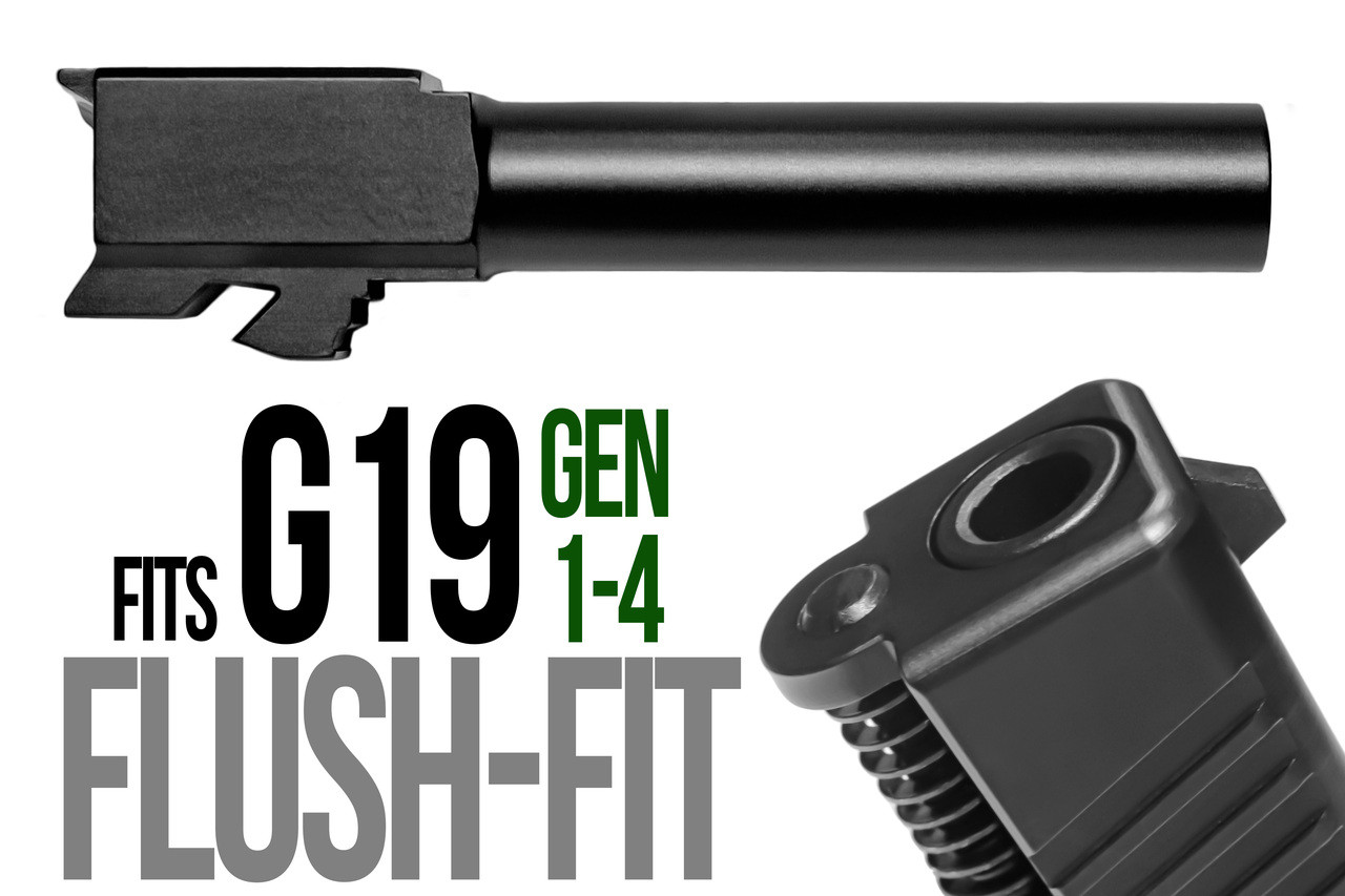 Combat Armory barrel Fits Glock 19 9mm Flush Fit Barrel