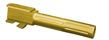 Combat Armory Barrel Fits Glock 19 9mm Match Alternating Slots Barrel in Gold