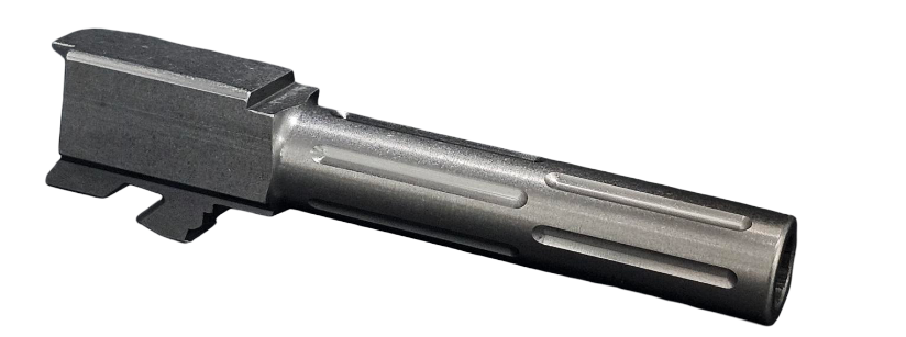 Combat Armory Barrel Fits Glock 19 9mm Match Alternating Slots Barrel Naked Stainless Steel