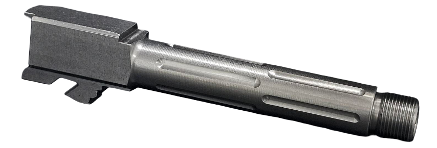 Combat Armory Barrel Fits Glock 19 9mm Match Alternating Slots Threaded Barrel Naked Stainless Steel