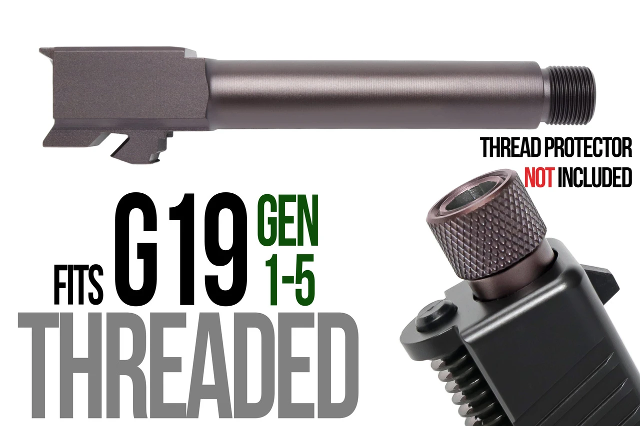 Combat Armory barrel Fits Glock 19  9mm Match Barrel threaded in Plum