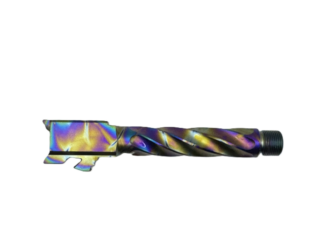 Combat Armory Barrel Fits Glock 19 9mm Match Chunky Spiral Fluted Barrel Threaded in Python
