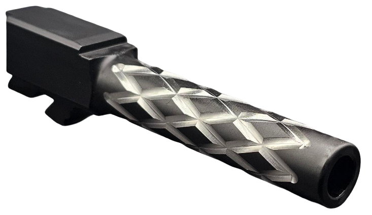 Combat Armory Barrel Fits Glock 19 9mm Match Diamond Weave Barrel 2 Tone