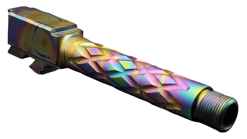 Combat Armory Barrel Fits Glock 19 9mm Match Diamond Weave Threaded Barrel in Python