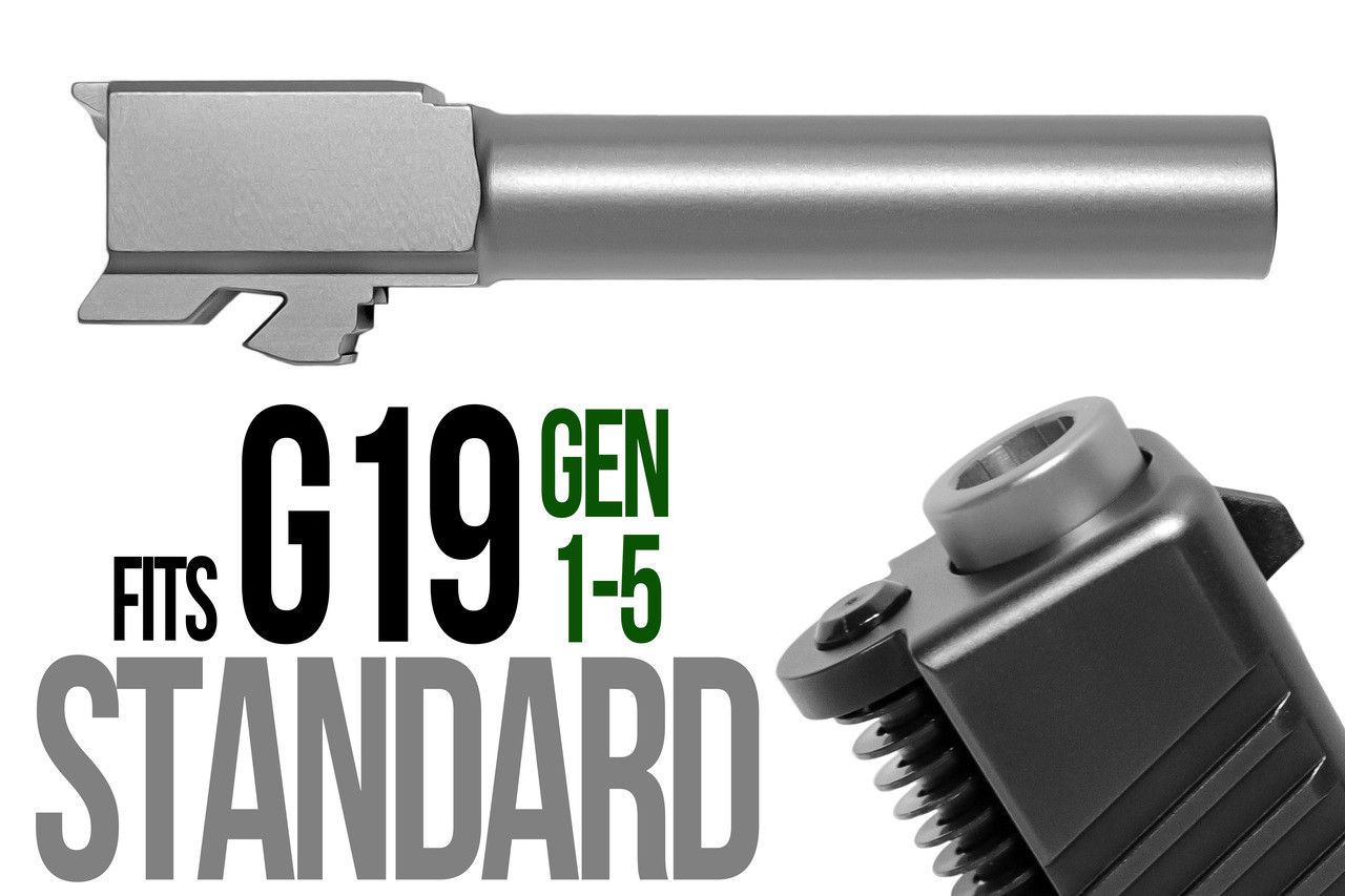Combat Armory barrel Fits Glock 19  9mm Match Grade Barrel in Flat Gray