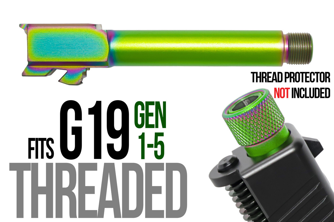 Combat Armory barrel Fits Glock 19  9mm Match Grade Barrel Threaded in Radio Active