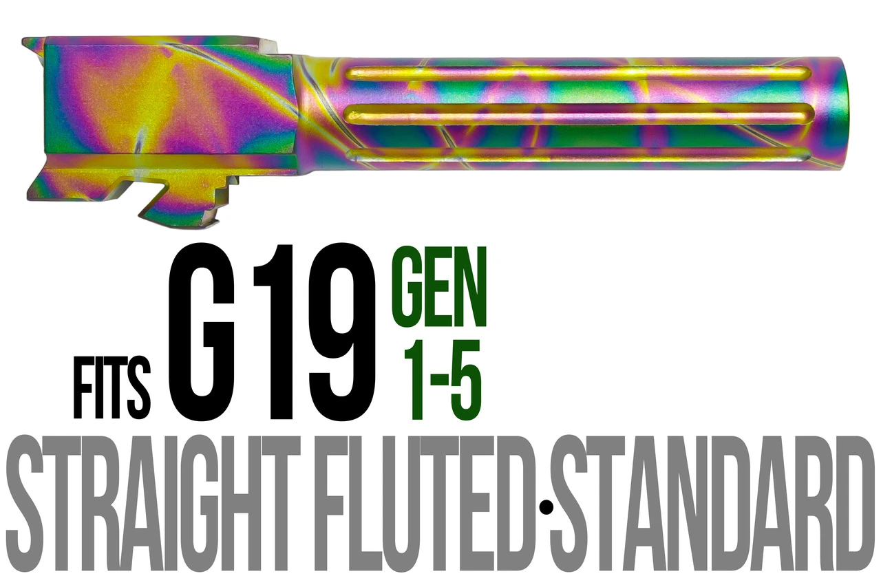 Combat Armory Barrel Fits Glock 19 9mm Match Straight Fluted Barrel in Python